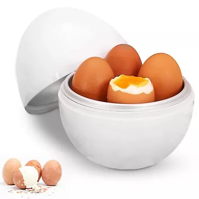 Microwave Egg Boiler 4-Egg Rapid Eggs Cooker For Hard Medium Soft Egg Steamer • $14.30