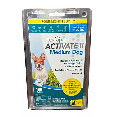 Tevrapet Activate Ii For Medium Dogs 11-20 Lbs. 4 Month Supply Free Shipping • $25.95