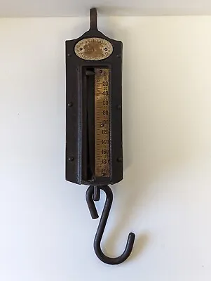 Chatillon's Iron Clad 200 Lb Antique Industrial Spring Hanging Meat Scale C 1890 • $50