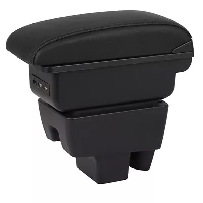 Car Armrest Arm Rest Centre Console Storage Box With USB For Skoda Rapid 13 - 18 • $48.99