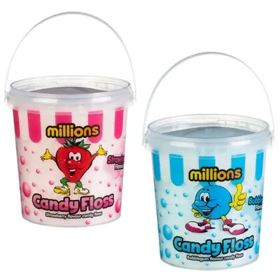 (2 Pack) Delicious Millions Candy Floss Christmas Treat - Bubblegum + Strawberry • £9.99