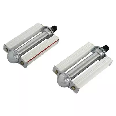 White Bicycle Pedals Red Line 1/2  Old School Retro Vintage Style Cruiser Bike • $19.99