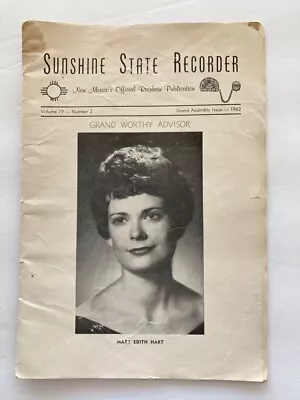 Sunshine State Recorder New Mexico's Official Rainbow Publication 1962 Masonic • $12.99