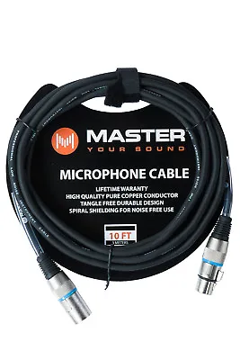 Master MC-10 Microphone Cable 10 Ft • $19.99