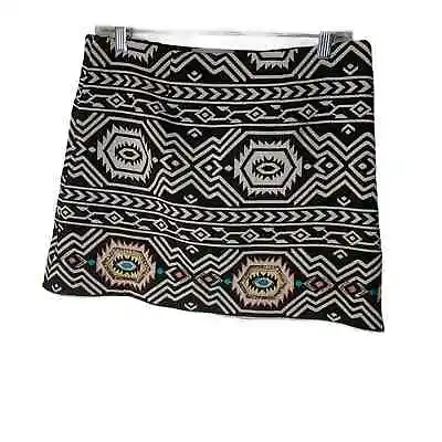 Judith March Mini Skirt Women's Large Side Zip Aztec Tribal Print Lined  • $5