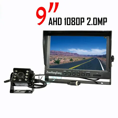 9  IPS HD Rear View DVR Monitor + AHD 1080P 8LED Backup Camera Dash Cam 5m/15m  • $99.99