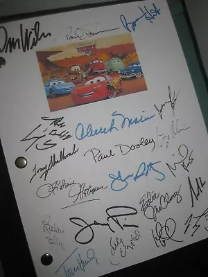 Cars Signed Film Script X20 Owen Wilson Paul Newman Larry Cable Guy Hunt 2006 RP • $19.99