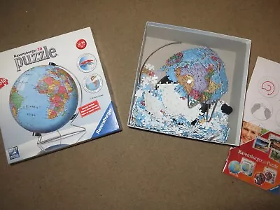SUPER Ravensburger 3D Puzzle With Stand - 540 Pcs - Earth / World Globe • $15.99