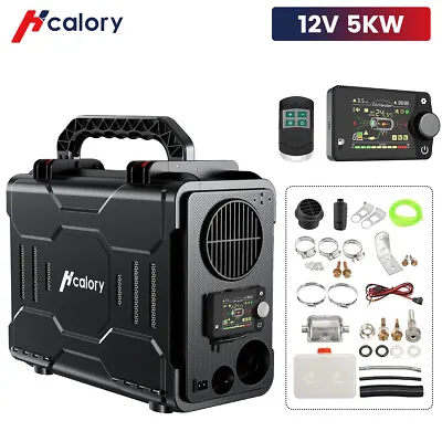 Hcalory 12V 5KW Bluetooth Night Diesel Air Heater Thermostat Van Motorhome Home • $91.99
