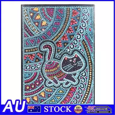 $12.75 • Buy DIY Cat Special Shaped Diamond Painting 50 Pages A5 Notebook Journal Diary Book