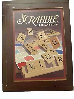 Scrabble Wooden Box Bookshelf Edition Vintage Collection  Complete • $19.99