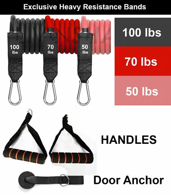$14.99 • Buy Exercise Bands / Resistance Bands | Heavy Tubes | Connects To Existing Sets