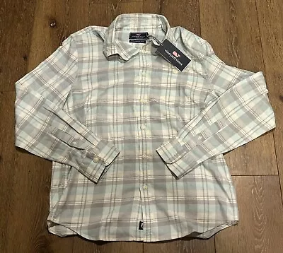 NWT Vineyard Vines Small Slim Fit Long Sleeve Button Down Shirt Blue Green • $29.89