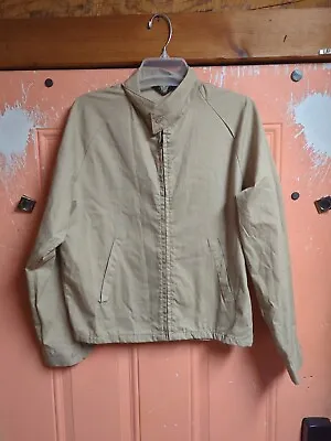 Vintage Sir Jac Harrington Jacket Mens Medium Khaki Full Zip 70s 80s Lightweight • $25.49