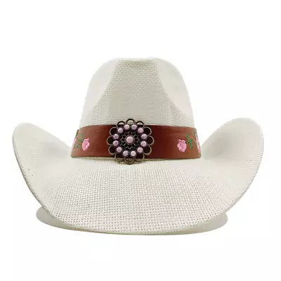 Western Cowboy Hat Retro Straw Hat 2024 New Men's And Women's Jazz Cowboy Hat • $21