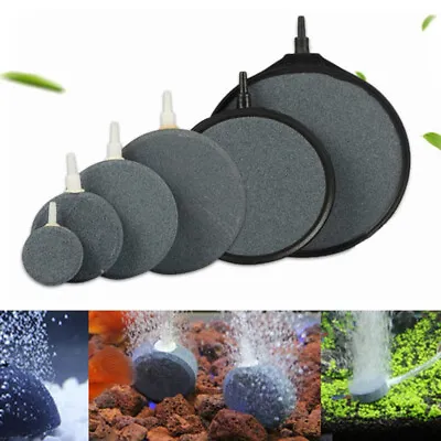 £6.59 • Buy Aquarium Air Stone Disk Bubbles Fish Tank Pond Pump Aeration Oxygen Diffuser
