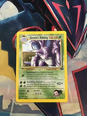 Pokémon TCG Giovanni's Nidoking Gym Challenge 7/132 Holo Unlimited Holo Rare • $30