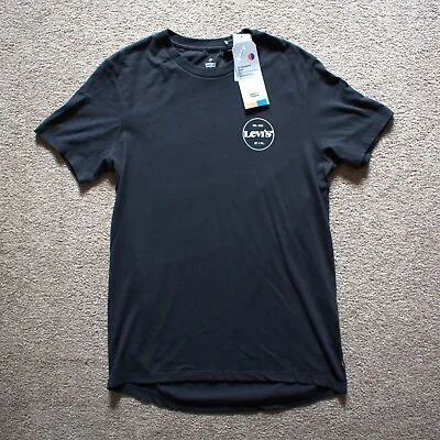 NEW Black Levis Coolmax Logo Short Sleeve T-Shirt Top (Medium) • £20