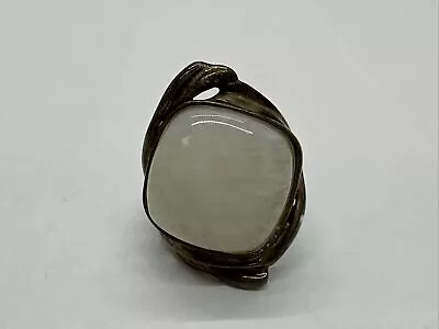 Hagit Gorali Sterling Silver 925 Ring With Big Moonstone Size 8.25 • $79.99