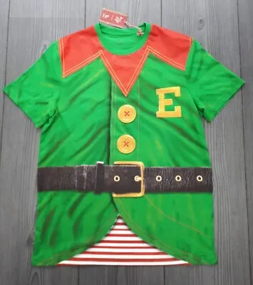 Bnwt Tu Men's Christmas Green Elf T-shirt Size Medium  • £7.99