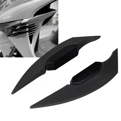 Black Motorcycle Winglet Aerodynamic Spoiler Wing Universal Decoration • $11.98