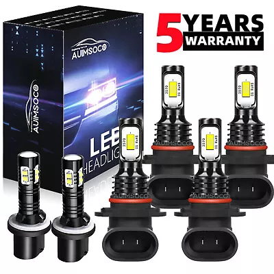 For GMC Sierra 1500 2500 3500 1999-2006 6x LED Headlight & Fog Light Bulbs Combo • $36.99