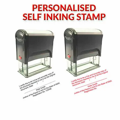 Personalized Self Inking Stamp Customized Suitable For JP Stamps 70 X 30mm • $34