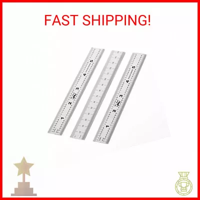 Machinist Ruler 6 Inch 3 Pack - Metric Millimeter Ruler (1/64 1/32 Mm And .5 M • $8.25