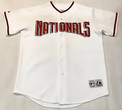 Majestic MLB Washington Nationals WILKERSON #7 Baseball Jersey White L Sewn • $39.95