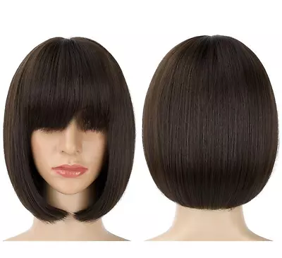 Fashion Ladies Short Hair Bob Head Whole Top Full Head Set Shoulder Hair Wig • £16.99