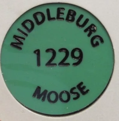 Vintage Moose Lodge Middleburg PA Green Plastic Trade Token - Pennsylvania • $4.99