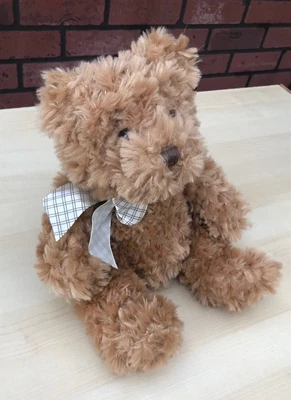 £5 • Buy Light Brown Cuddly Soft Toy Bear. Cuddles Time With A Bow 12 