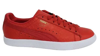 £29.59 • Buy Puma Clyde Dressed Lace Up Red Leather Mens Trainers 361704 03 B67C