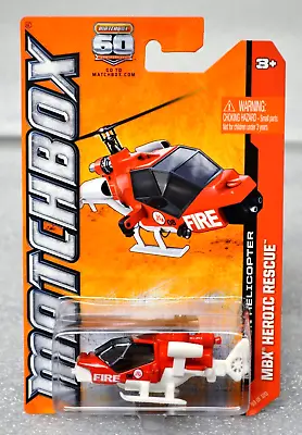 2013 Matchbox / #93 Mission Helicopter / Red / MBX Heroic Rescue • $4.99