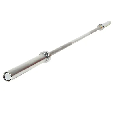7ft Olympic Barbell Weight Bar Bench Press Dead Lift Squat Lifting Gym Chrome • £49.99