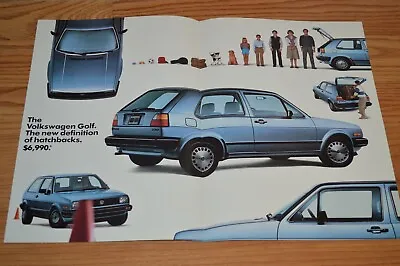 ★1985 Vw Golf Original Vintage Foldout Advertisement Print Ad 85 Volkswagen • $9.99