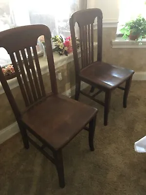 6  Chairs Antique Oak  Mission Style    J. S. Ford Johnson & Company. • $4500