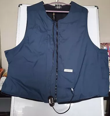 Vtg Electric Heated Motorcyclesnow Mobile Vest Blue Vest • $100