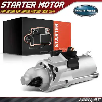 Starter Motor For Honda Accord 06-12 Civic CR-V Element Acura CSX TSX 1.6KW 9T • $69.99