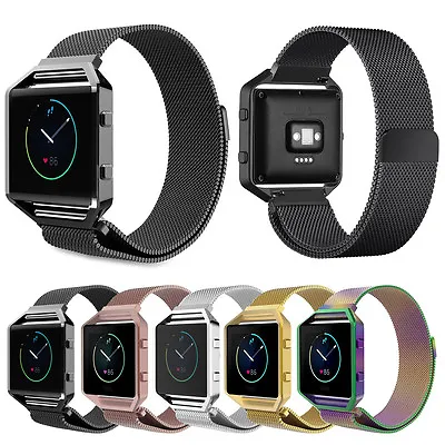 Magnetic Milanese Loop Stainless Steel Watch Band Strap + Frame For Fitbit Blaze • $26.96