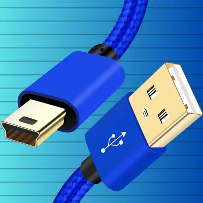 SCOVEE Mini USB Cable6ft Braided Type A Male To Mini B Cable Data Charging Cabl • $9.99