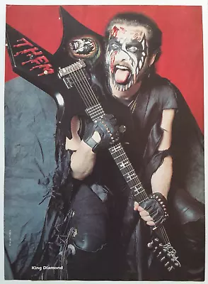 King Diamond Mercyful Fate Vintage 80's Full Page Magazine Pinup Poster Clipping • $9.95