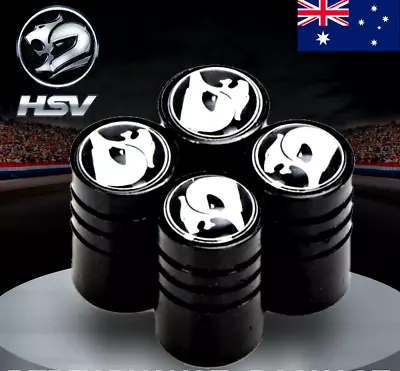 Holden Commodore HSV VL VN VP VR VS VT VY VZ VE VF Black Tyre Valve Caps (4pcs)M • $19.95