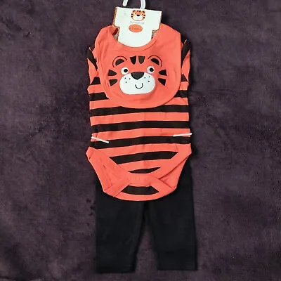 Tiger Design 3pc Baby Outfit Brand New Free Delivery Age 3-6 Months • £6