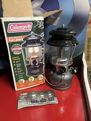 Vintage Coleman Double Mantle Gas Lantern Green 288A700G W/ Box Beauty *desc • $45