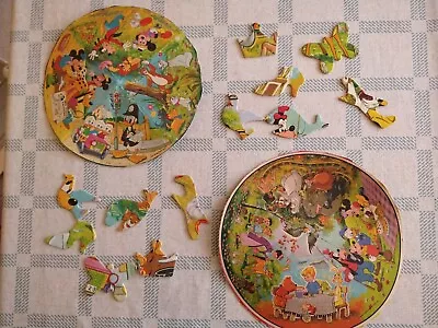 2x Vintage Waddingtons Circular Jigsaw - The World Of Walt Disney No 6 & 7 • £5.99