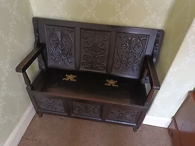 Antique Monks Bench/Settle. Back Swings Over To Make A Table • £200