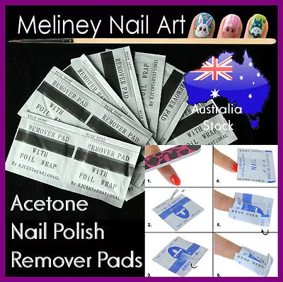 Acetone Nail Polish Remover Foil Wrap Pads Soaker Wipes Manicure Cleaner Gel UV  • $11.99