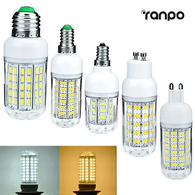 LED Corn Light Bulb E27 E14 E12 E26 5730 SMD 30W - 90W Equivalent Bright Lamp RC • £3.11