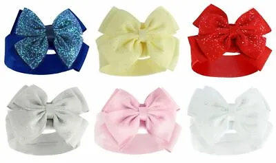 Baby Girl BOW Headband Sparkle Glitter Spanish Style  • £2.82